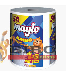 Prosoape de bucătărie MAYLO, 50 m, cu derulare centrală 1 rolă 2 pliuri , JUMBO 